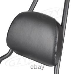Detachable Rear Sissy Bar Backrest with Pad For Harley Fatboy Sofitail 06-08 Black