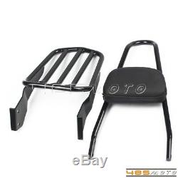 Detachable Sissy Bar Backrest Luggage Rack For Harley Sportster 1994-03 XL1200C