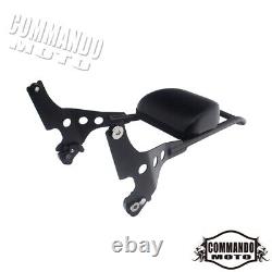 Detachable Sissy Bar Backrest With Cushion Pad For Harley Sportster XL 2004-2020