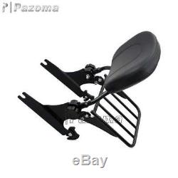 Detachable Sissy Bar Backrest with Luggage Rack For Harley FXST FXSTB FXSTC 06-Up