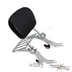 Detachable Sissy Bar Backrest with Luggage Rack For Harley Sportster XL883R 1200C