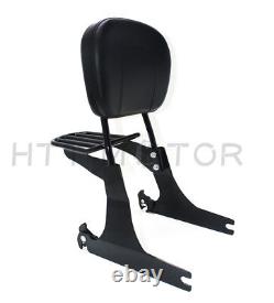 Detachable sissybar backrest luggage rack For Harley 05-19 FXD Dyna Super Glide