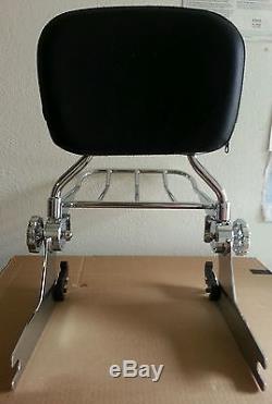 Docking kits+New Detachable Backrest Sissy bar for Harley Softail 06up (200mm)