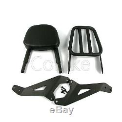 Fit Yamaha Bolt XVS950 14-18 Backrest Sissy Bar & Luggage Rack Detachable Black