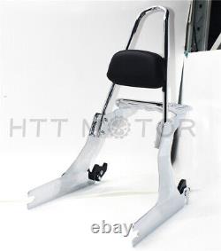 For Harley 02-19 Dyna Super Passenger Backrest SissyBar Detachable Luggage Rack