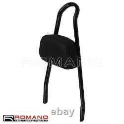 For Harley Dyna 02-UP Black Detachable Backrest Sissy Bar Pad Rear Luggage Rack