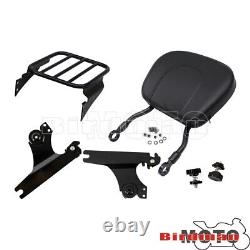 For Harley Softail FXST/FLSTF Passenger Backrest Sissy Bar&Luggage Rack 2000-06