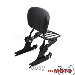 For Harley Softail FXST/FLSTF Passenger Backrest Sissy Bar&Luggage Rack 2000-06