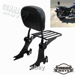 For Harley Sportster 883R XL883R 1200 Detachable Sissy Bar Backrest Luggage Rack
