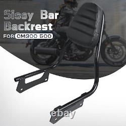 For Honda Rebel CMX500 CMX300 17-21 Sissy Bar Detachable Rear Backrest With Rack