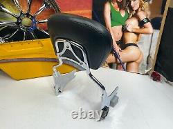Genuine 97-08 Harley Touring Brown & Ostrich Style Sissy Bar Backrest