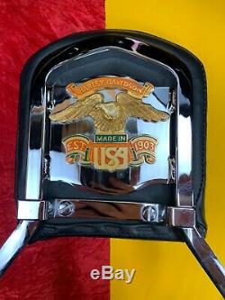 Genuine Harley Softail OEM Eagle Medallion Sissy Bar Passenger Backrest