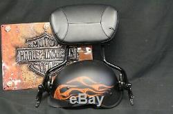 Genuine OEM'09-'19 Harley Black Detachable Sissy Bar Upright/Backrest and pad