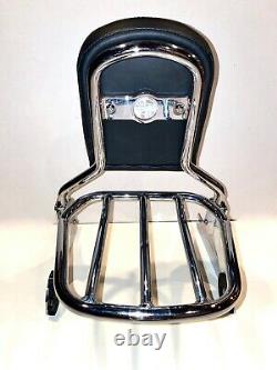HARLEY DAVIDSON Original OEM Chrome Detachable Luggage Rack Sissy Bar Backrest