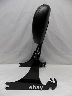 Harley-Davidson Gloss Black Detachable Softail Sissybar Backrest with Smooth Pad