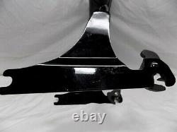 Harley-Davidson Gloss Black Detachable Softail Sissybar Backrest with Smooth Pad
