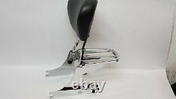 Harley Davidson Softail'00-17 Detachable Passenger Chrome Backrest Sissy Bar