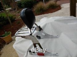 Harley Davidson Softail Detachable Sissy Bar With Backrest Pad And Luggage Rack