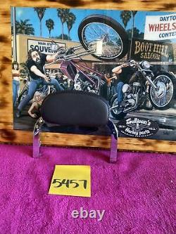 Harley Short Backrest Chrome Upright Dyna Sportster Detachable Sissy Bar Fxr Oem