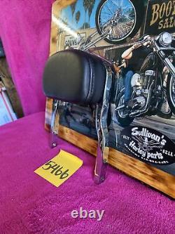 Harley Short Backrest Chrome Upright Dyna Sportster Detachable Sissy Bar Fxr Oem