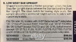 Harley Softail Detachable Chrome Sissy Bar & Backrest Pad 52300022 B86