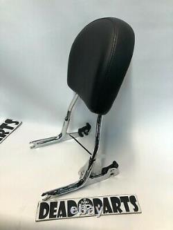 Harley Softail Round Detachable 1 piece Sissybar passenger backrest With Docking
