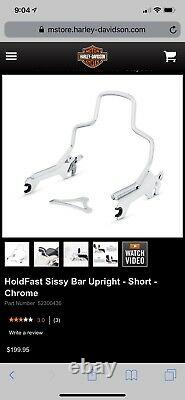 Harley softail sissy bar detachable With Backrest Pad And Luggage Rack