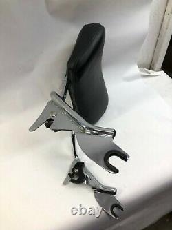 Harley touring 09-up tall large pad detachable sissy bar back rest passenger