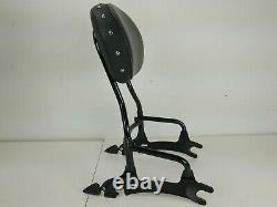 Indian 16-20 Chief Steel 14in Quick Release Black Passenger Sissy Bar Back Rest