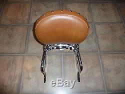 Indian OEM passenger sissy bar backrest tan pad rack Chief Classic Vintage 14-19