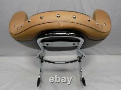 Indian Sissybar with Corbin Passenger Armrest Pad for Indian Sissybar Chieftain'17