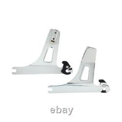 MCS Motorcycle Detachable Sissy Bar Side Plates Chrome For 06-17 Dyna Excl. FLD
