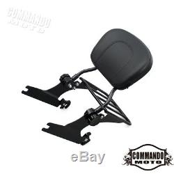 Motorcycle Adjustable Detachable Backrest Sissy Bar with Luggage Rack For Harley