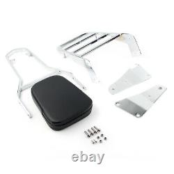 Motorcycle Backrest Sissy Bar Set Luggage Rack For Vulcan VN1500 Classic 1996-08