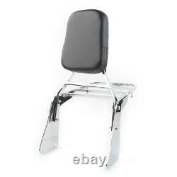 Motorcycle Backrest Sissy Bar Set Luggage Rack For Vulcan VN1500 Classic 1996-08