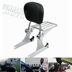 Motorcycle Backrest Sissy Bar with Luggage Rack For Harley Dyna FXD FXDC FXDL FXDX