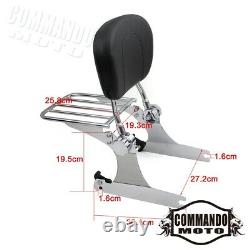 Motorcycle Backrest Sissy Bar with Luggage Rack For Harley Dyna FXD FXDC FXDL FXDX