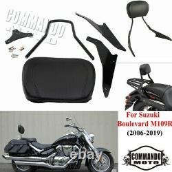 Motorcycle Detachable Backrest Pad Sissy Bar For Suzuki Boulevard M109R 06-2019