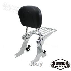 Motorcycle Detachable Backrest Sissy Bar Luggage Rack For Harley Sportster 94-03
