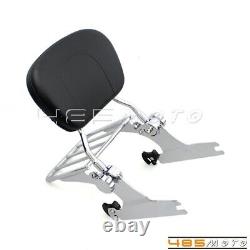 Motorcycle Detachable Sissy Bar Backrest & Luggage Rack For Harley Softail 00-05