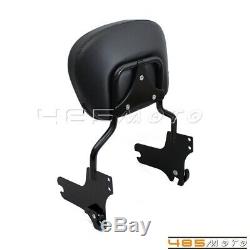 Motorcycle Detachable Sissy Bar Backrest with Luggage Rack For Harley Street Glide