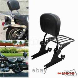 Motorcycle Passenger Backrest Sissy Bar With Luggage Rack For Harley Softail