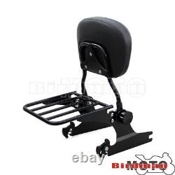 Motorcycle Passenger Backrest Sissy Bar With Luggage Rack For Harley Softail