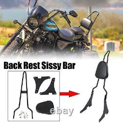 Motorcycle Rear Seat Back Rest Sissy Bar for Harley Davidson Dyna 2008-Up Black