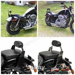 Motorcycle Sissy Bar Backrest For Harley Sportster Iron 883 XL883N 48 72 XL1200