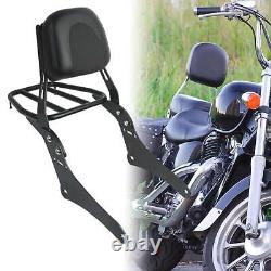 Motorcycle Sissy Bar Backrest with Luggage Rack Sturdy Rear Passenger Seat