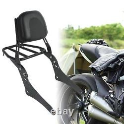 Motorcycle Sissy Bar Backrest with Luggage Rack Sturdy Rear Passenger Seat