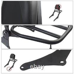 Motorcycle Sissy Bar Backrest with Luggage Rack Sturdy Rear Passenger Seat