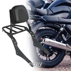 Motorcycle Sissy Bar Detachable with Luggage Rack Sturdy Passenger Backrest and