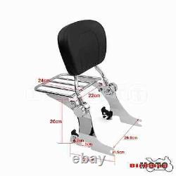 Motorcycle Sissy bar Backrest Luggage Rack For Harley Sportster XL883 1200 04-UP